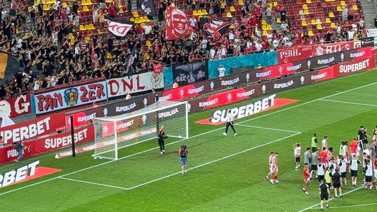 Imagini la finalul partidei Dinamo - Hermannstadt