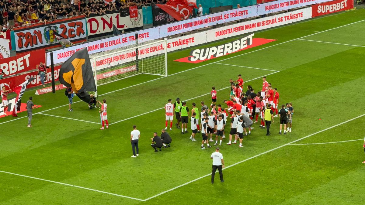 Imagini la finalul partidei Dinamo - Hermannstadt