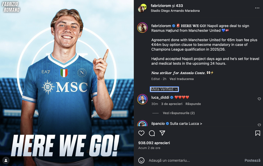 Anunțul făcut de Fabrizio Romano pe pagina sa de Instagram E gata! Starul lui Manchester United ajunge în Serie A » Toate detaliile transferului