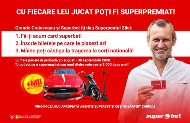 Marchează și tu chiar azi la Superbet, în minutul 90 al SuperCampaniei momentului!