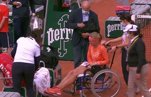 Scene tensionate la Roland Garros! Kiki Bertens, scoasă de pe teren într-un scaun cu rotile, dar adversara a izbucnit la final: „Du-te dracului!”