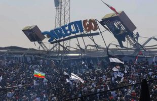 Aproape de tragedie! Imagini terifiante din Chile, acolo unde o parte din stadion s-a prăbușit pe spectatori