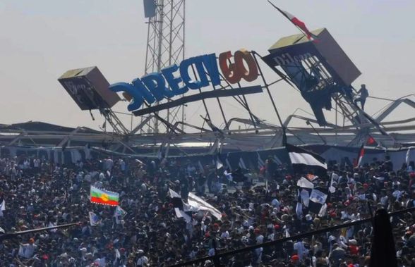 Aproape de tragedie! Imagini terifiante din Chile, acolo unde o parte din stadion s-a prăbușit pe spectatori