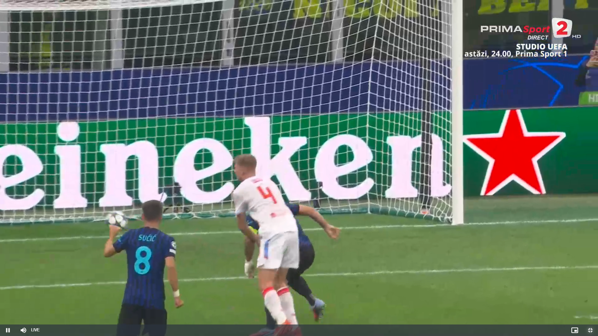 Primul gol al lui Inter cu Slavia Praga, după o gafă incredibilă