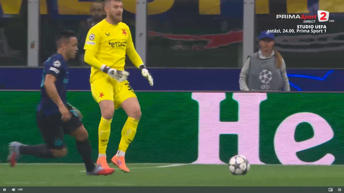 Primul gol al lui Inter cu Slavia Praga, după o gafă incredibilă