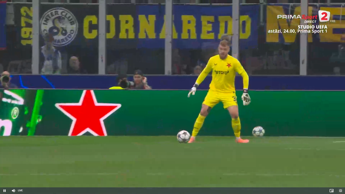 Primul gol al lui Inter cu Slavia Praga, după o gafă incredibilă