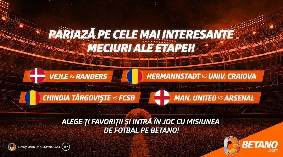 Începe weekend-ul de fotbal pe Betano!