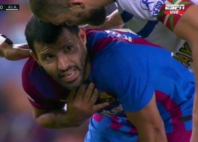 Probleme de respirație pentru Aguero » Barcelona - Alaves, întrerupt