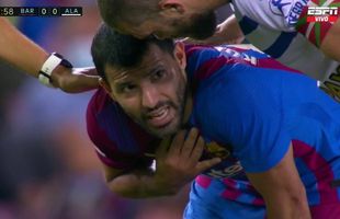 Probleme de respirație pentru Aguero » Barcelona - Alaves, întrerupt