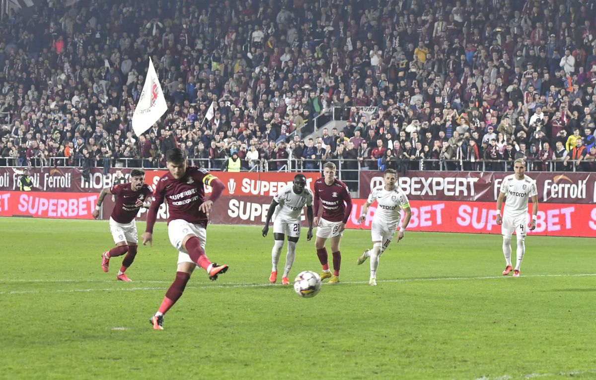 Marko Dugandzic explică faza celui de-al doilea penalty din Rapid - CFR Cluj: „Am simțit contact și am căzut”
