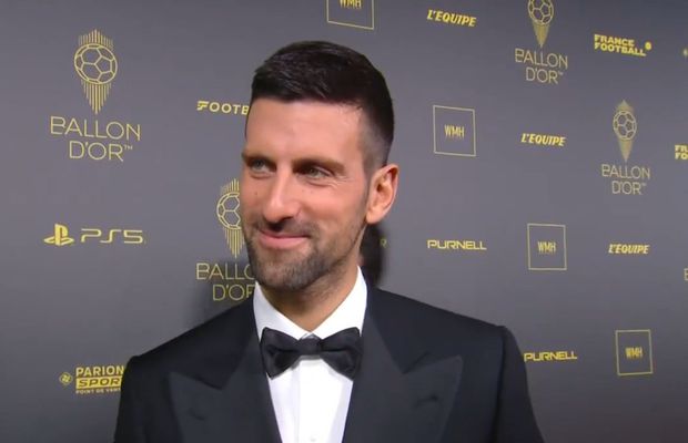 Novak Djokovic, declarații de pe covorul roșu la gala „Balonului de Aur”: „În sfârșit! Acest trofeu nu trebuie ratat”