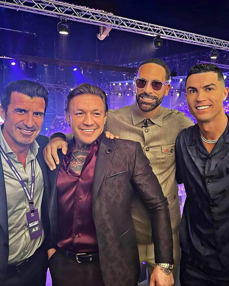 Figo, Conor McGregor, Rio Ferdinand, Cristiano Ronaldo (foto: Instagram)
