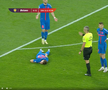 Darius Olaru s-a accidentat în Dinamo - FCSB // foto: Captură TV