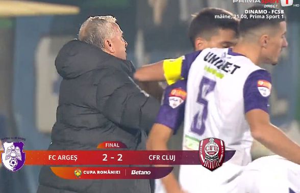 Dan Petrescu a țâșnit pe teren după remiza cu FC Argeș. Ce s-a întâmplat imediat după fluierul de final