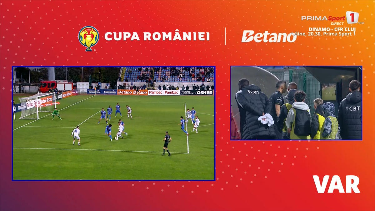 Fază curioasă în prelungirile meciului Botoșani - Farul, din Cupă