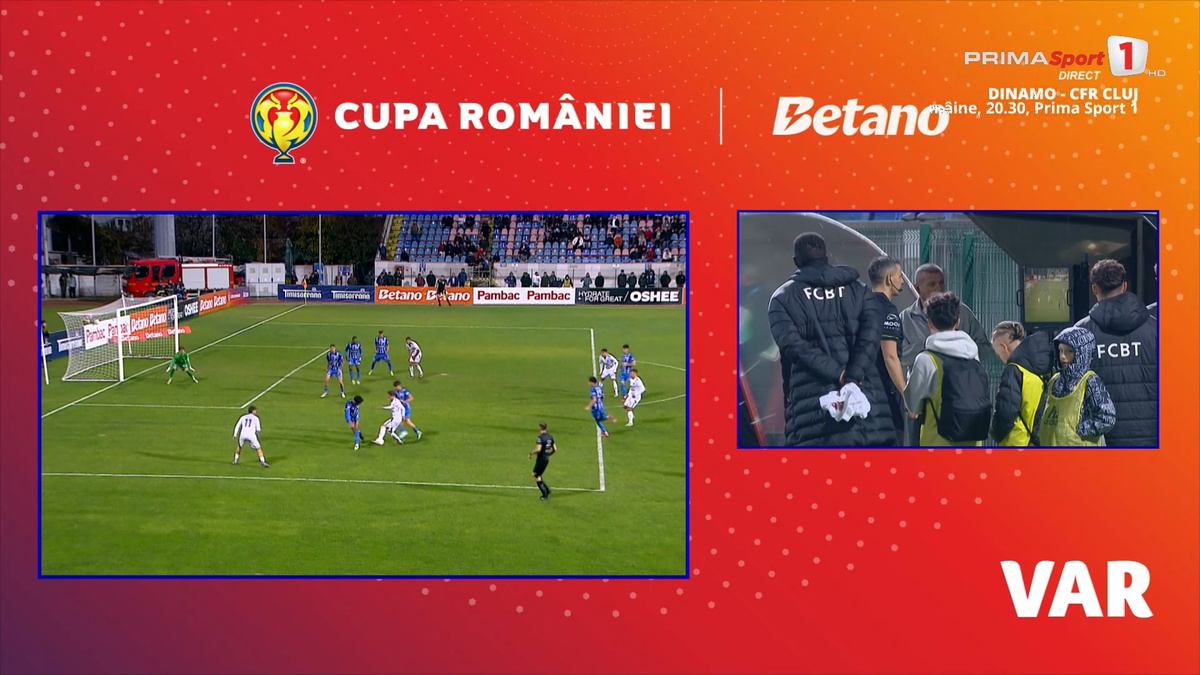 Fază curioasă în prelungirile meciului Botoșani - Farul, din Cupă
