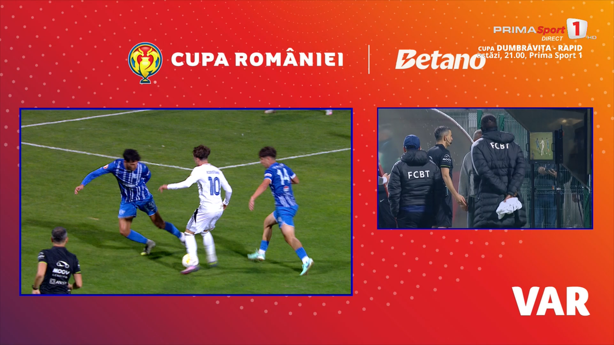 Fază curioasă în prelungirile meciului Botoșani - Farul, din Cupă
