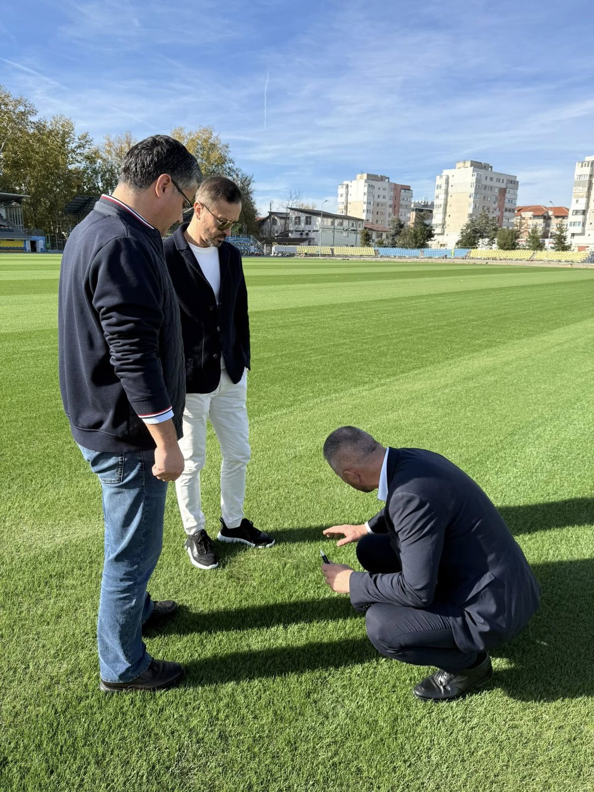 Gazonul pe stadionul din Slobozia