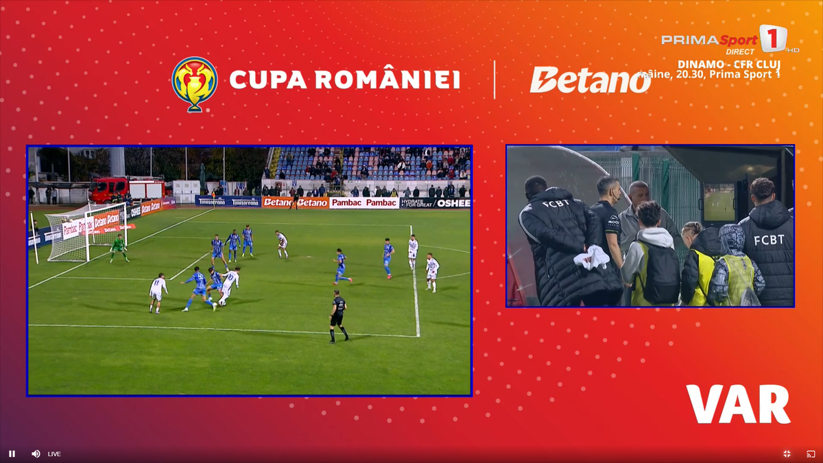 Fază curioasă în prelungirile meciului Botoșani - Farul, din Cupă