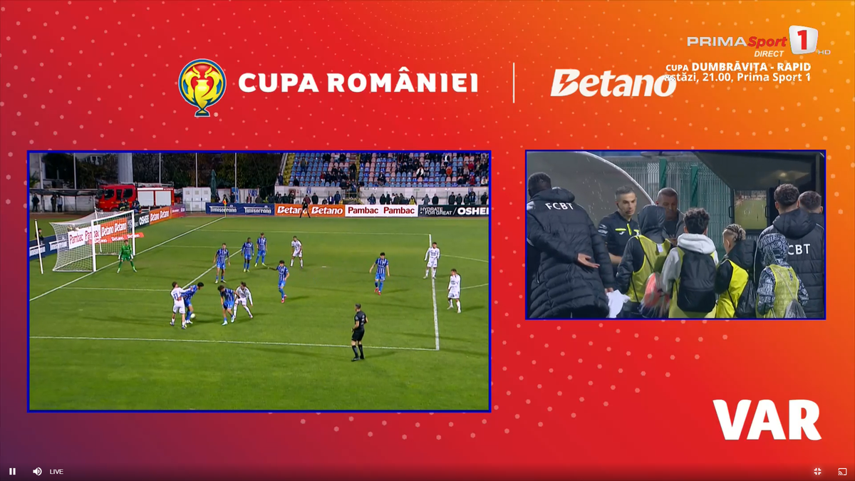 Fază curioasă în prelungirile meciului Botoșani - Farul, din Cupă