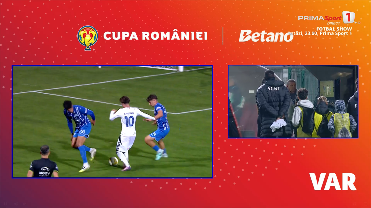 Fază curioasă în prelungirile meciului Botoșani - Farul, din Cupă