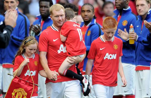Paul Scholes alături de copiii săi / Imago Images