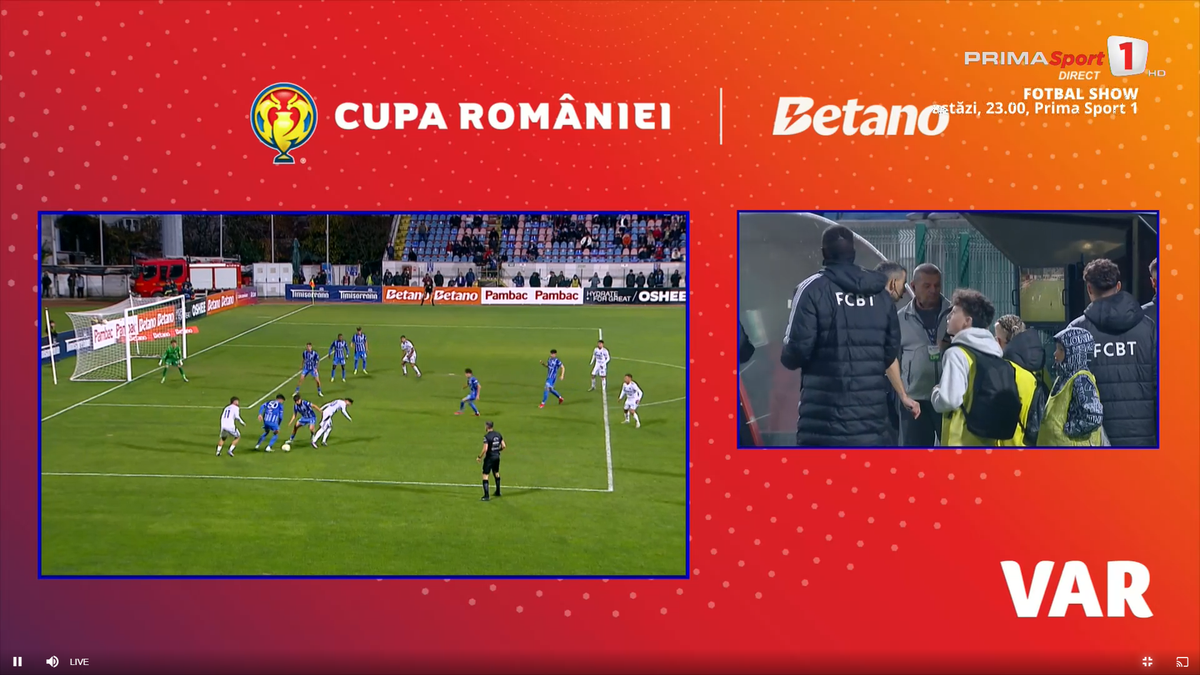 Fază curioasă în prelungirile meciului Botoșani - Farul, din Cupă