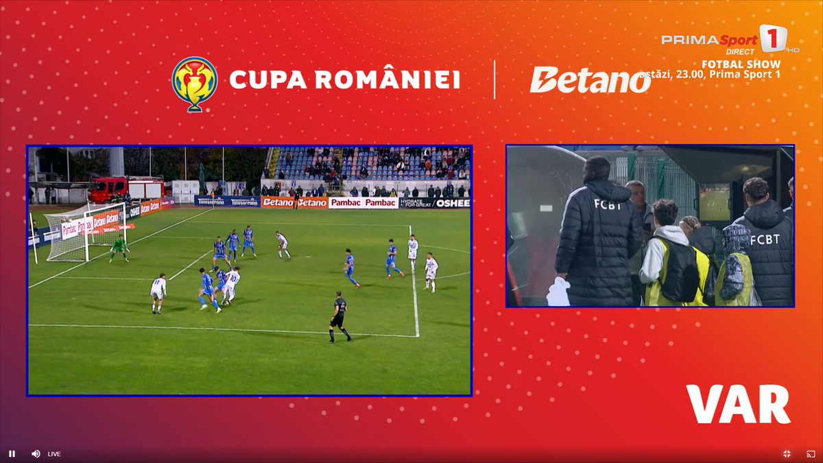 Fază curioasă în prelungirile meciului Botoșani - Farul, din Cupă