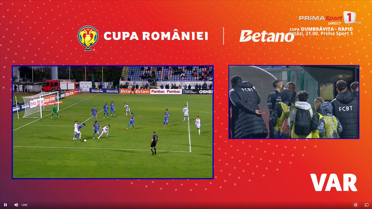 Fază curioasă în prelungirile meciului Botoșani - Farul, din Cupă
