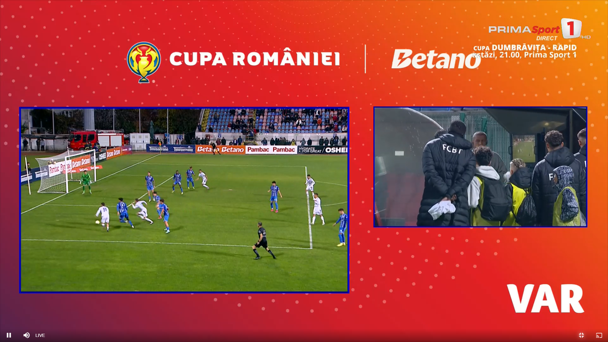 Fază curioasă în prelungirile meciului Botoșani - Farul, din Cupă