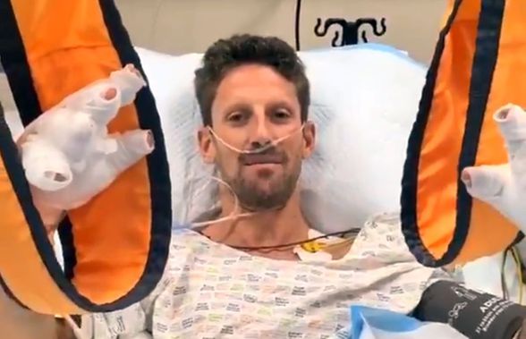 VIDEO Romain Grosjean, mesaj de pe patul de spital după accidentarea horror suferită la Bahrain: „Fără acel dispozitiv, nu aș fi putut să vorbesc cu voi acum”