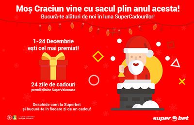 Moș Craciunul pariorilor vine cu sacul plin anul acesta! Prinde startul din SuperLuna cadourilor !
