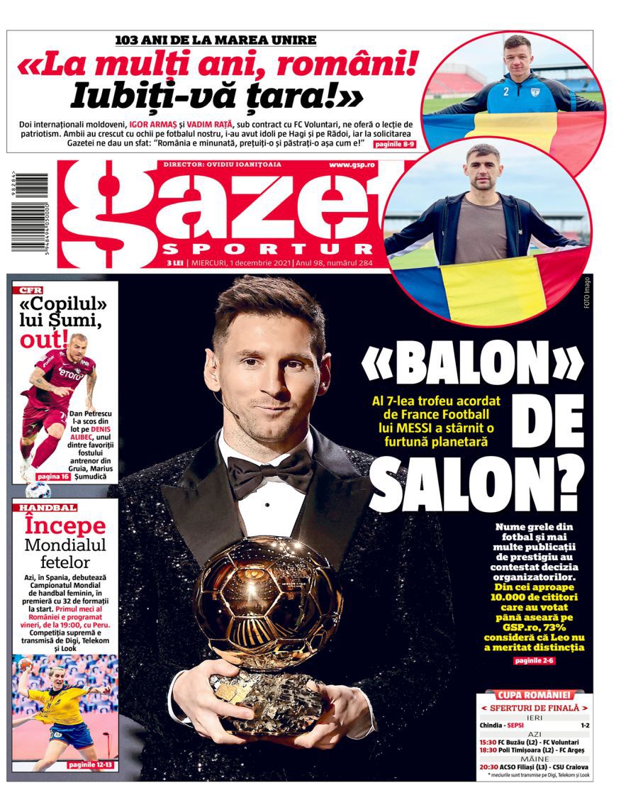 Messi, Balon de Aur livrat din reflex, prin curier