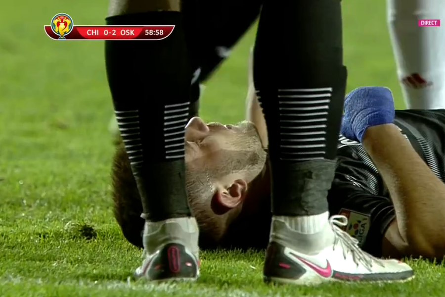 Ochiul umflat al lui Iacob Chindia - Sepsi. Cum să NU vezi așa ceva?! Penalty evident refuzat de Colțescu în Cupa României: „Am fost făcut knockout!”