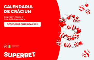 Bucuria Crăciunului trăită 25 de zile la rând! Pe site-ul și aplicația Superbet!