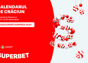 Bucuria Crăciunului trăită 25 de zile la rând! Pe site-ul și aplicația Superbet!