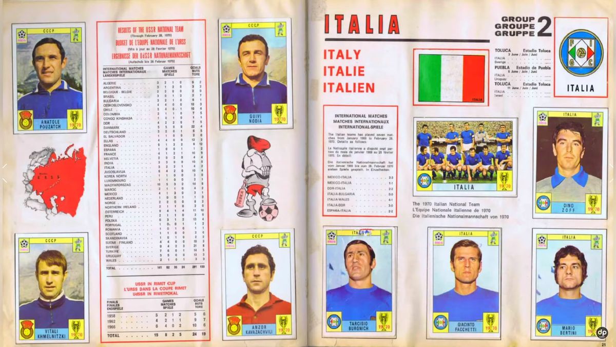 Panini album World Cup Mexico 1970