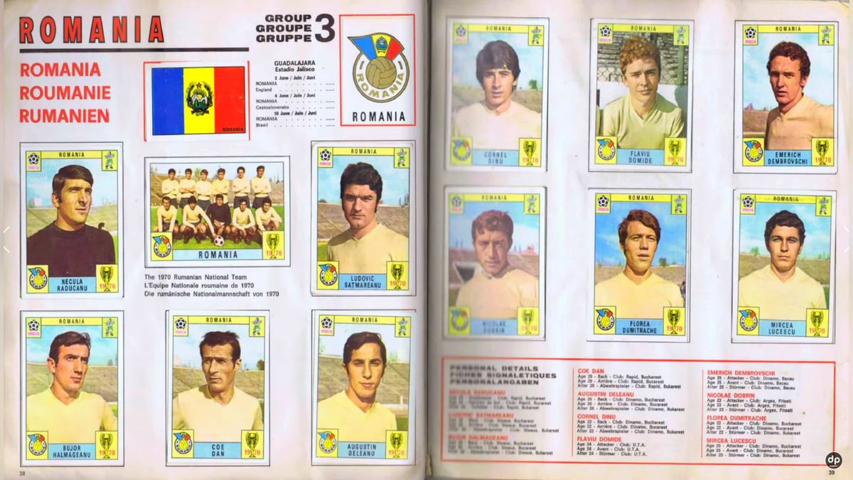 Panini album World Cup Mexico 1970