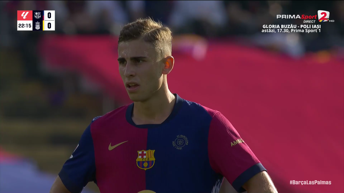 Clipe de panică în Barcelona - Las Palmas » Fotbalistul catalanilor a primit o lovitură în gât și nu se mai putea ridica