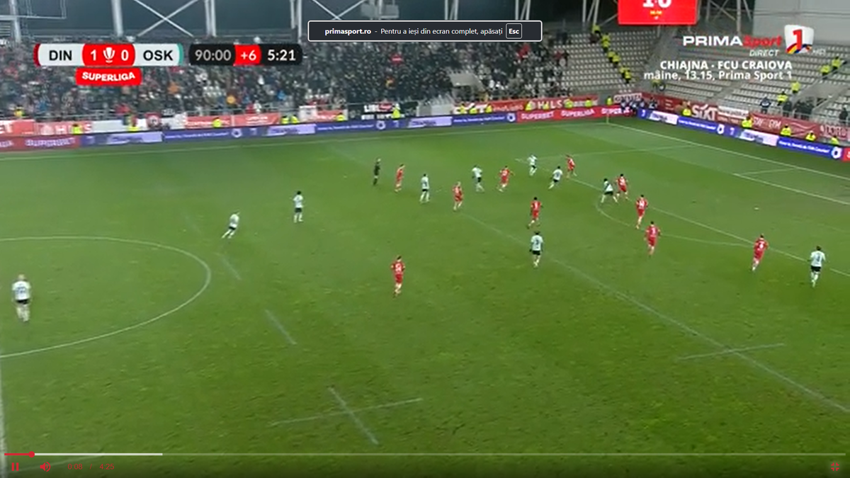 Penalty-ul primit de Sepsi în meciul cu Dinamo