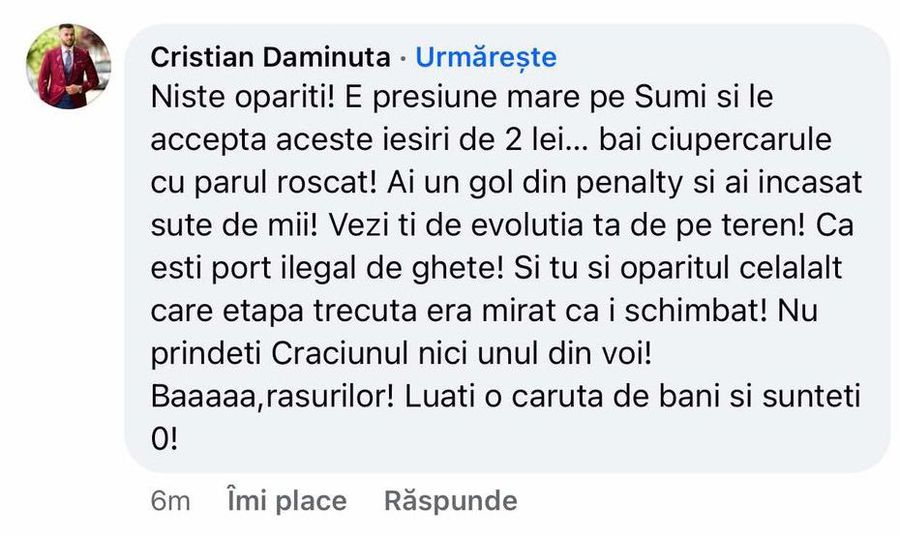 Cristian Daminuță a „erupt” după ce a văzut gesturile făcute de Aaron Boupendza în Rapid - Petrolul Atac devastator după Rapid - Petrolul: „Băi ciupercarule cu păr roșcat! Sunteți zero, opăriților!”
