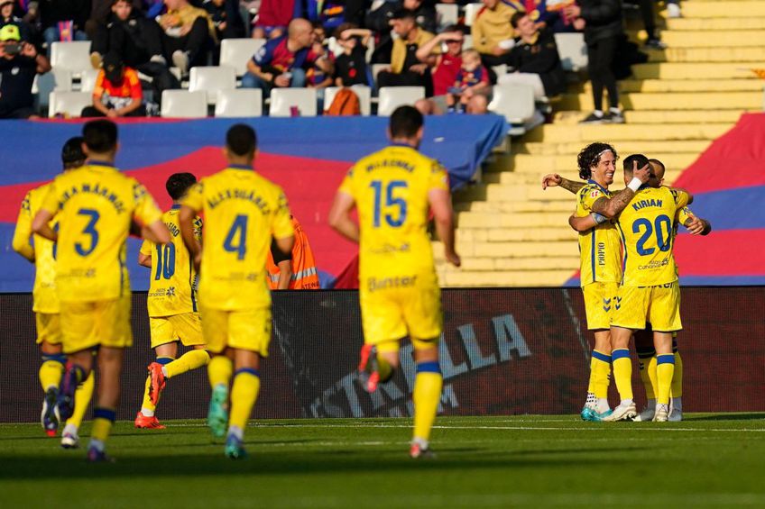 Barcelona a fost învinsă cu scorul de 1-2 de Las Palmas, în runda cu numărul #15 din La Liga.