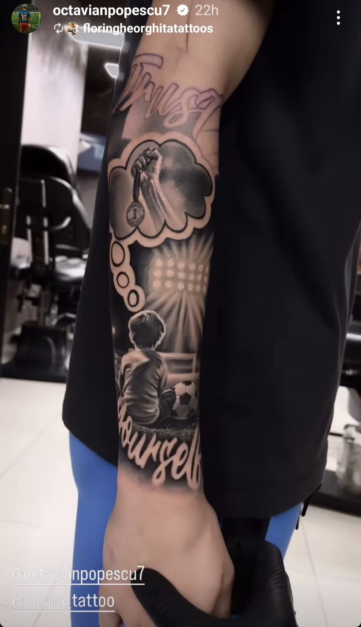 Octavian Popescu și-a făcut un nou tatuaj