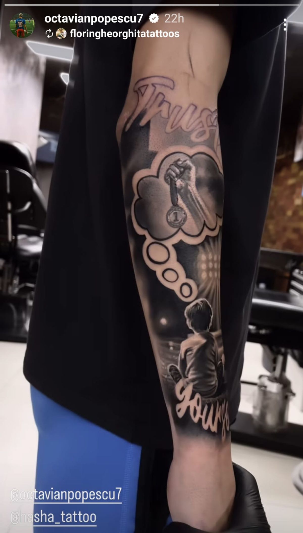 Octavian Popescu și-a făcut un nou tatuaj