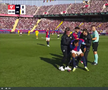 Clipe de panică în Barcelona - Las Palmas » Fotbalistul catalanilor a primit o lovitură în gât și nu se mai putea ridica
