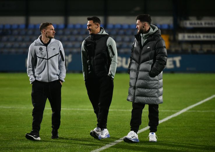 Alex Pantea, Jovan Markovic și Dan Sîrbu, înainte de Farul - FCSB 1-2/ Foto: Cristi Preda (GSP)