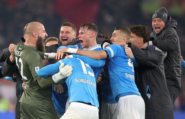 Napoli a câștigat la Roma și a depășit-o pe Inter