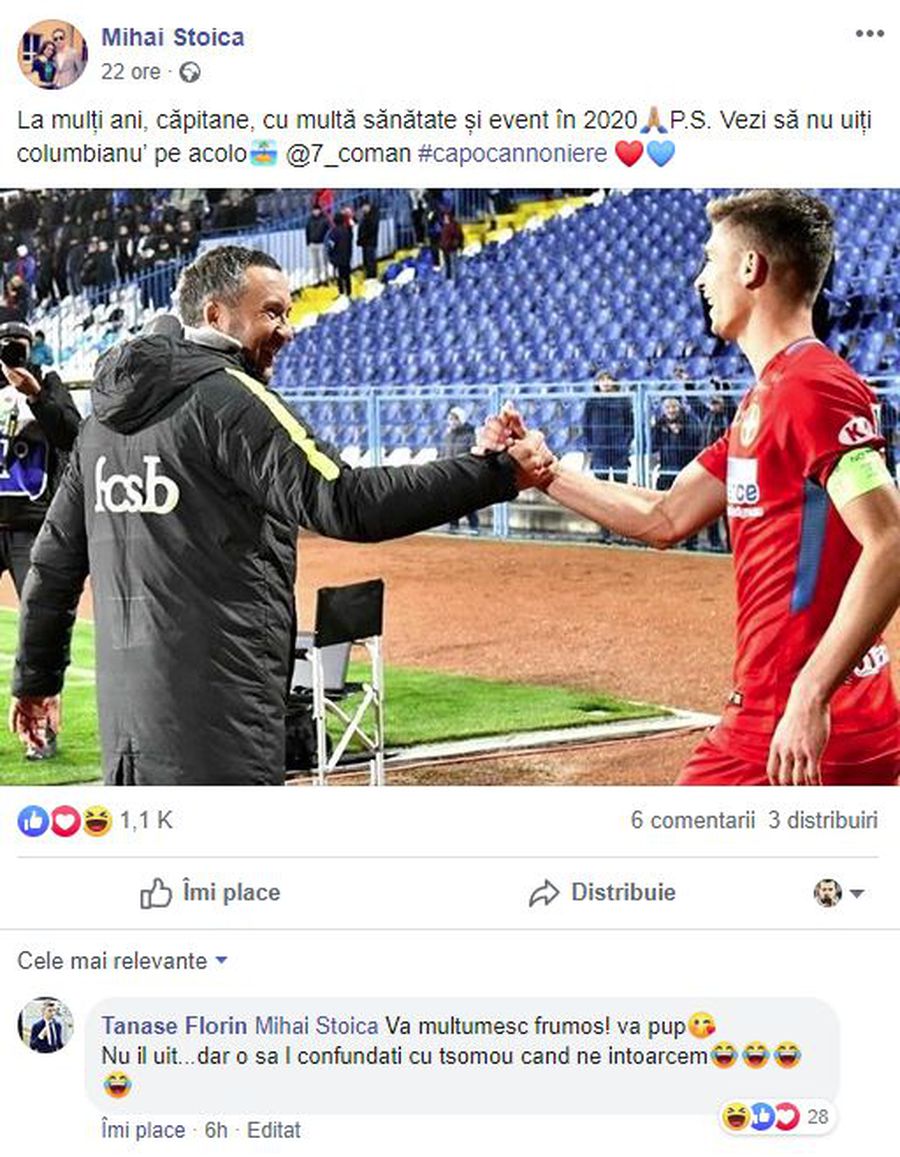 MM Stoica și Florin Tănase, glume cu tentă rasistă pe facebook pe seama lui Florinel Coman
