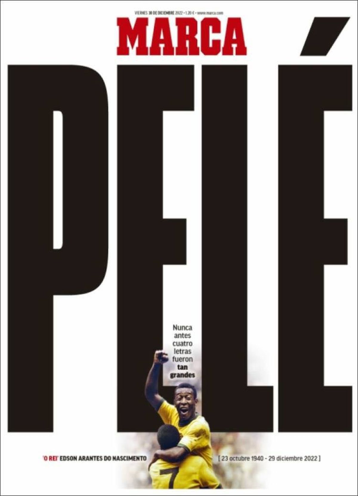 Cele mai prestigioase publicații ale lumii îi dedică pagini emoționante lui Pelé