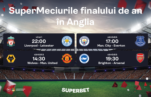 SuperFotbal pe final de an. Granzii din Premier League, favoriți pe linie în ultima etapă din 2022